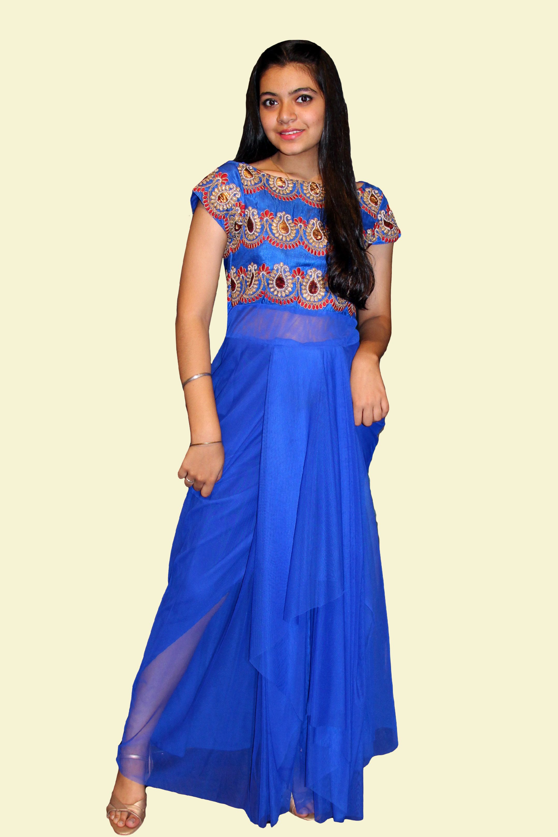 Buy Designer Royal Blue Dress For Women Online - Kahini Fashion